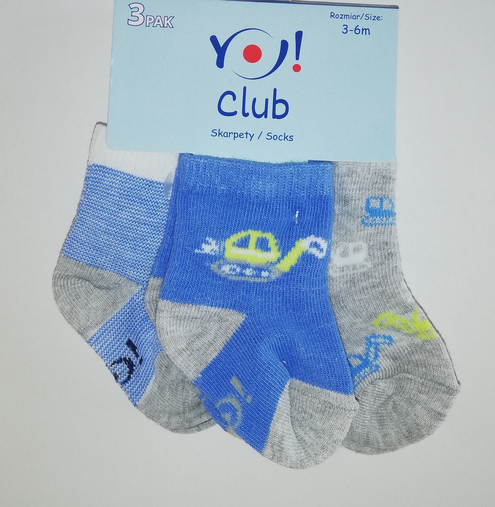 Ponožky kojenecké 3 páry v balení 3-6m barevné kluk