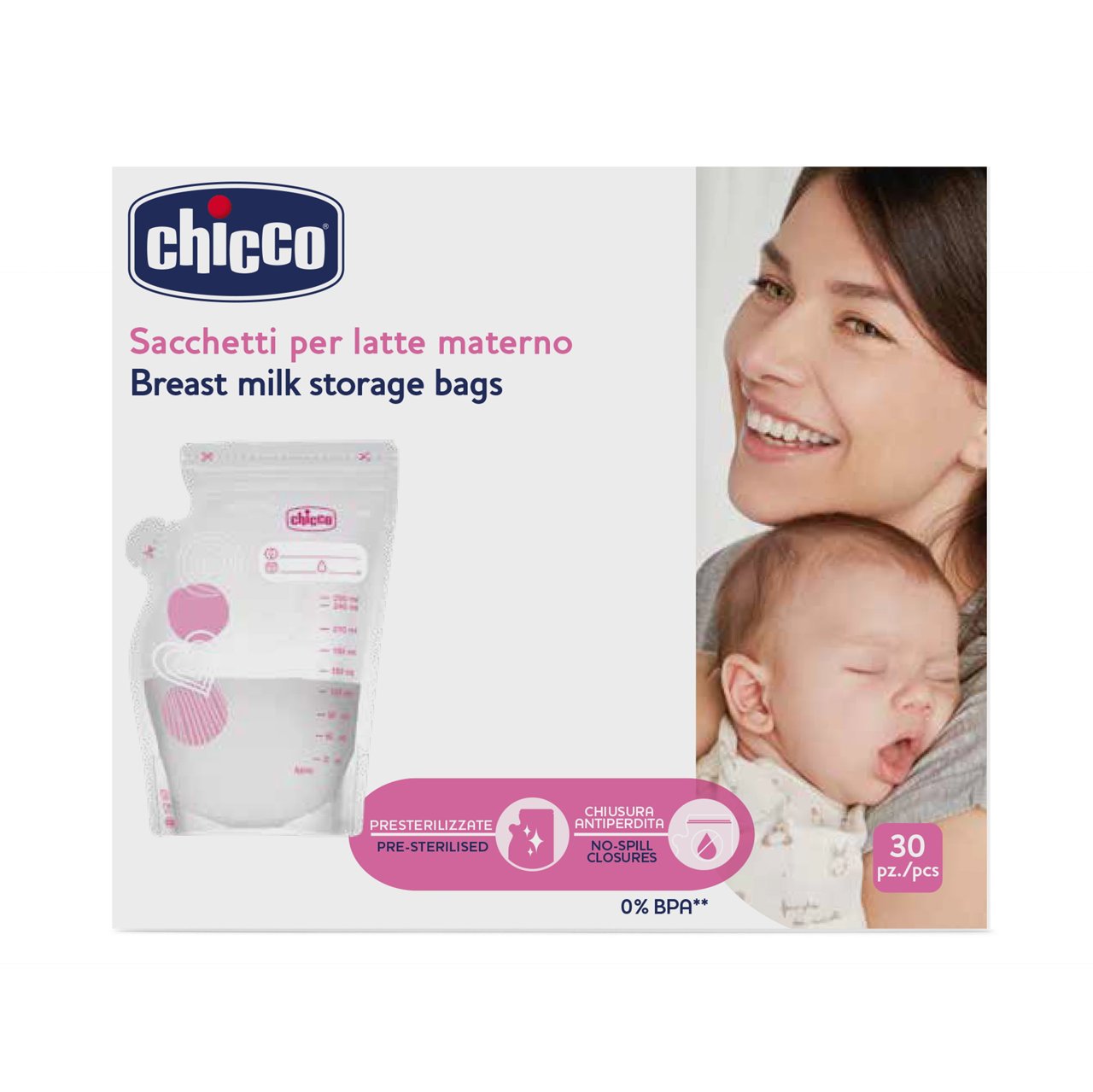 Vreck� na uchov�vanie matersk�ho mlieka 30 ks