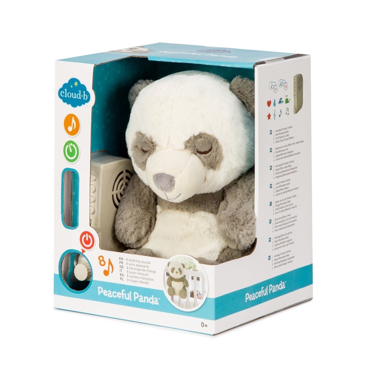 Ply�ov� hra�ka s mel�diou Panda 20 cm - zv��i� obr�zok