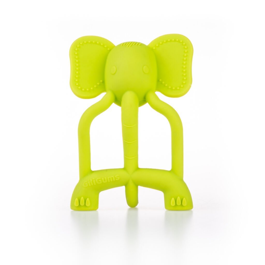 Kous�tko silikon slon 3+ zelen� - zv��i� obr�zok