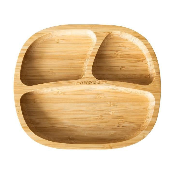 Bambusov� delen� tanier s pr�savkou oran�ov� - zv��i� obr�zok